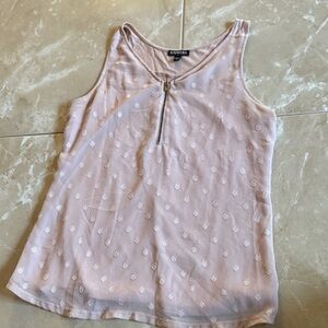 EXPRESS Blush Tank Top with Front Zipper